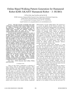 Online Biped Walking Pattern Generation for Humanoid Robot KHR-3