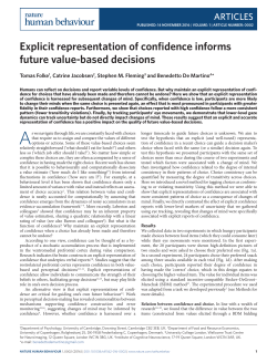 explicit representation of confidence informs future value