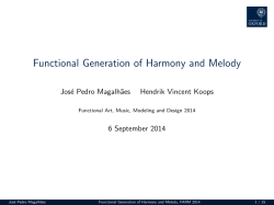 Functional Generation of Harmony and Melody
