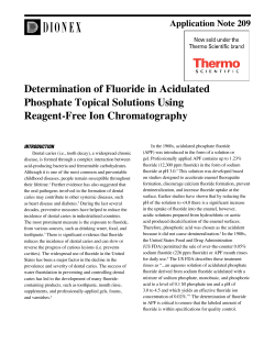 Determination of Fluoride in Acidulated Phosphate Topical Solutions