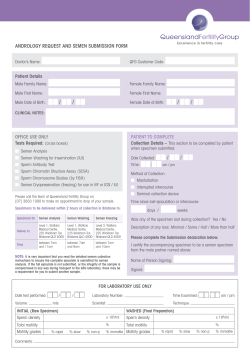 andrology request and semen submission form