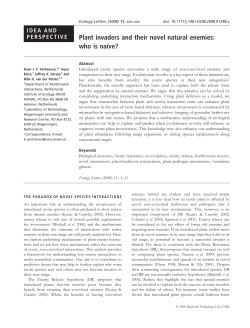 Plant invaders and their novel natural enemies: who is na&Ocirc;ve?