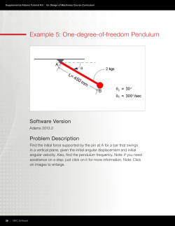 Example 5: One-degree-of-freedom Pendulum