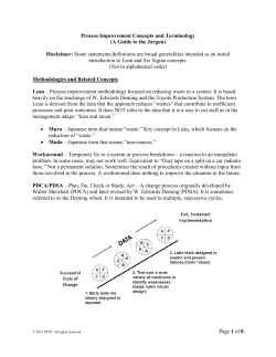 Page 1 of 8 Process Improvement Concepts and Terminology (A