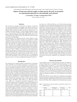 Impact of long-term nutrient supply on plant species diversity in