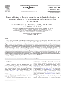 Radon mitigation in domestic properties and its health implications