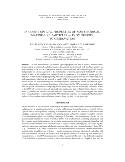 inherent optical properties of non-spherical marine-like