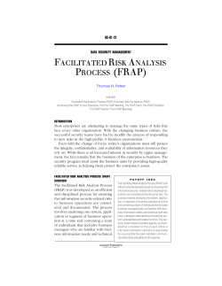 Facilitated Risk Analysis Process (FRAP)