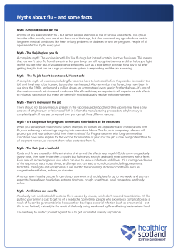Myths about flu – and some facts
