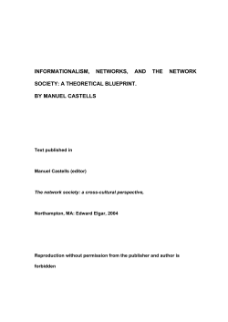 informationalism, networks, and the network society