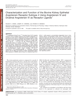 Characterization and Function of the Bovine Kidney Epithelial