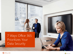 7 Ways Office 365 Prioritizes Your Data Security