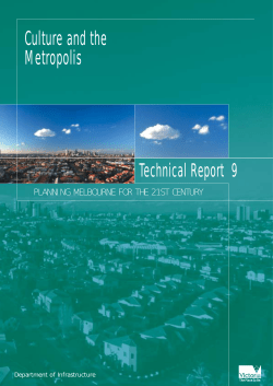 Culture and the Metropolis