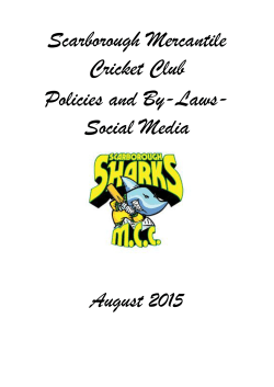 Sharks Social Media Policy - Scarborough Sharks Cricket Club