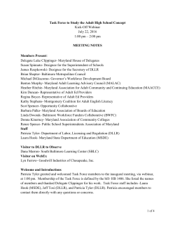 Task Force to Study the Adult High School Concept Kick