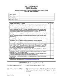WQMP Checklist - City of Menifee