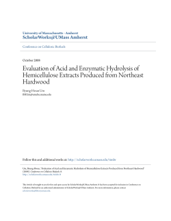 Evaluation of Acid and Enzymatic Hydrolysis of Hemicellulose