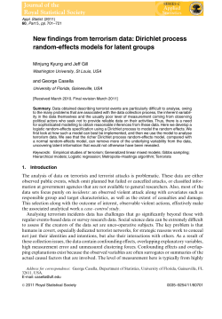New findings from terrorism data: Dirichlet process random - UF-Stat