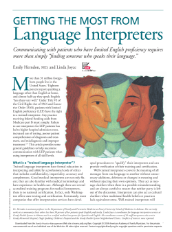 Getting the Most From Language Interpreters
