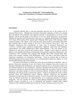 Technocrats or Democrats?