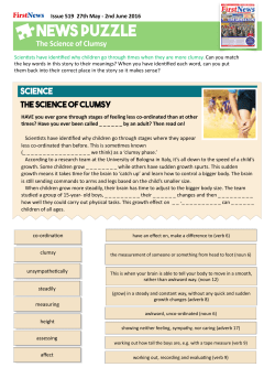 L2 News Puzzle - First News for Schools
