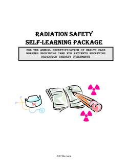 Radiation Safety Self-Learning Package