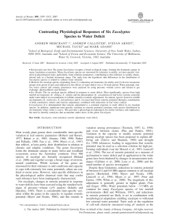 Contrasting Physiological Responses of Six