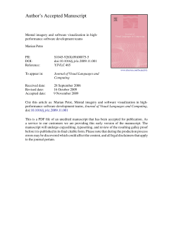 Mental imagery and software visualization in high