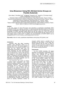 Urea Biosensor Using NH3 Nitrided Amine Groups on Flexible