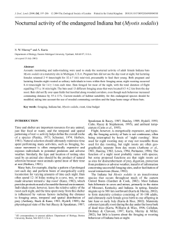 Nocturnal activity of the endangered Indiana bat