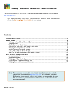 Instructions for using an Escali SmartConnect Scale