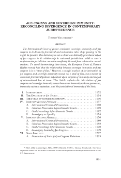 jus cogens and sovereign immunity