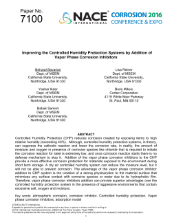 Improving the Controlled Humidity Protection Systems by Addition of