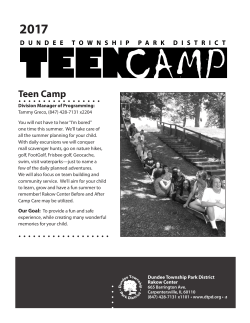the Teen Camp Parent`s Guide