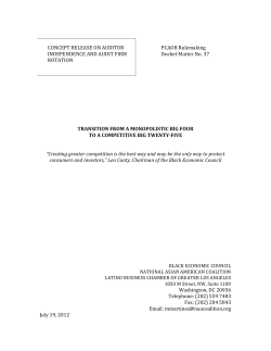 CONCEPT RELEASE ON AUDITOR INDEPENDENCE