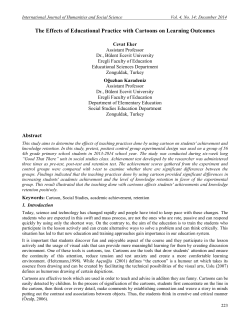 The Effects of Educational Practice with Cartoons on Learning