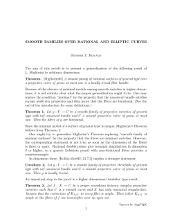 SMOOTH FAMILIES OVER RATIONAL AND ELLIPTIC CURVES