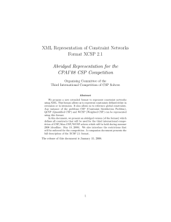 Format XCSP 2.1 restricted to the 2008 solver competition