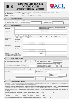 SECTION A &ndash; PRIOR CONTACT WITH ACU