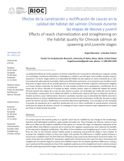 Efectos de la canalizaci&oacute;n y rectificaci&oacute;n de cauces en la calidad del