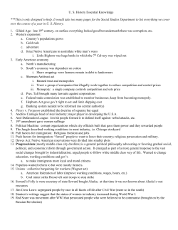US History Essential Knowledge