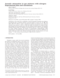 Acoustic attenuation in gas mixtures with nitrogen: Experimental