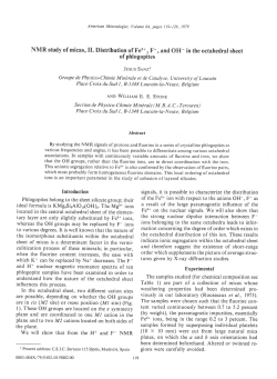 NMR study of micas,II. Distribution of Fe`*, F-, and oH