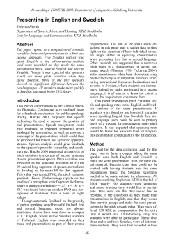 Presenting in English and Swedish