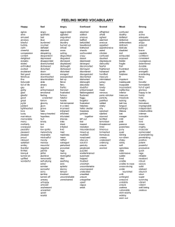 feeling word vocabulary