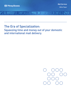The Era of Specialization