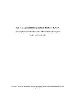 Key Management Interoperability Protocol (KMIP)