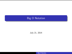 Big O Notation