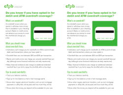 Avoid or Reduce Overdraft Fees Avoid or Reduce Overdraft Fees