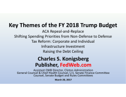 Key Themes of the FY 2018 Trump Budget